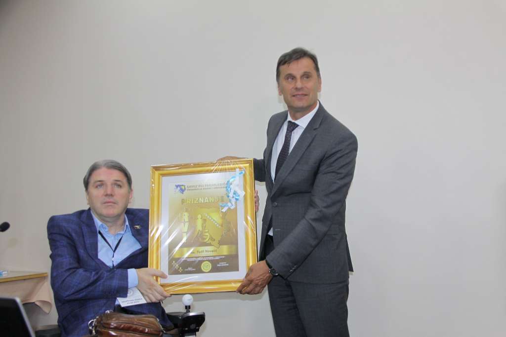 Savez ratnih vojnih invalida paraplegičara FBiH - Novaliću priznanje